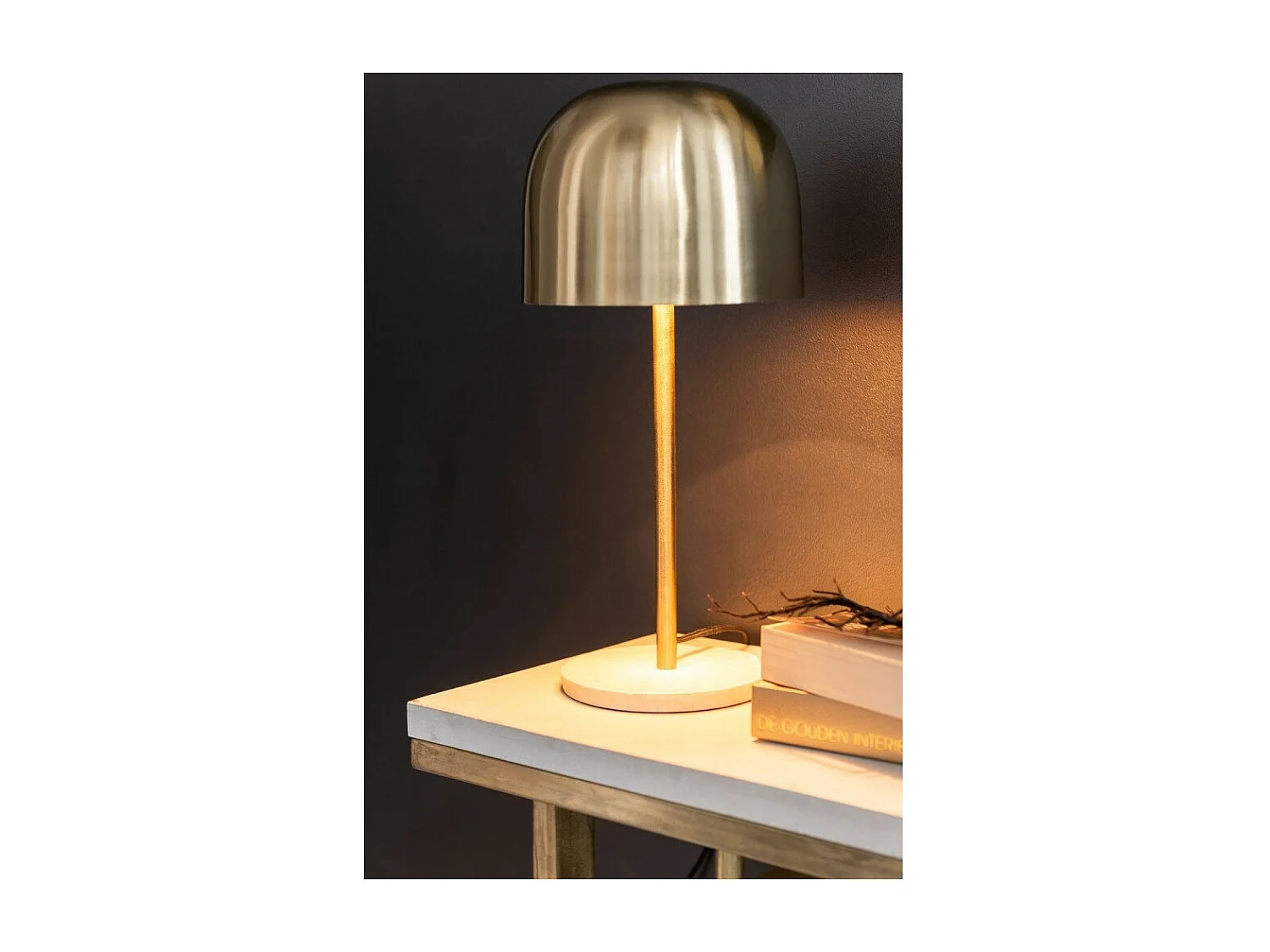 Lampe à Poser Design "Queen" 49cm Or