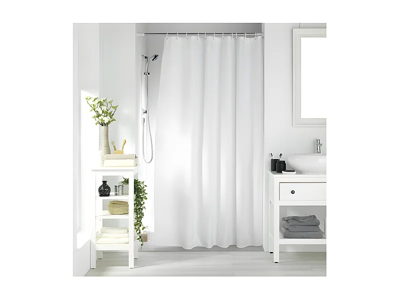 Rideau de Douche "Quartz" 180x200cm Blanc