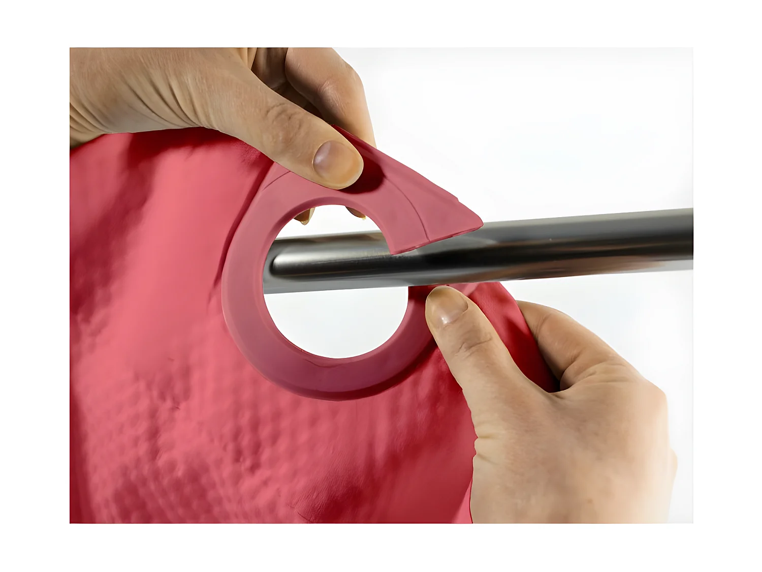 Rideau de Douche "Dotty" 180x200cm Framboise