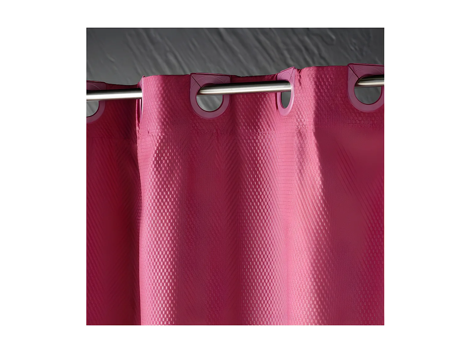 Rideau de Douche "Dotty" 180x200cm Framboise