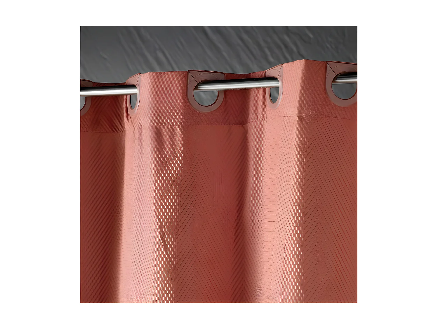 Rideau de Douche "Dotty" 180x200cm Terracotta