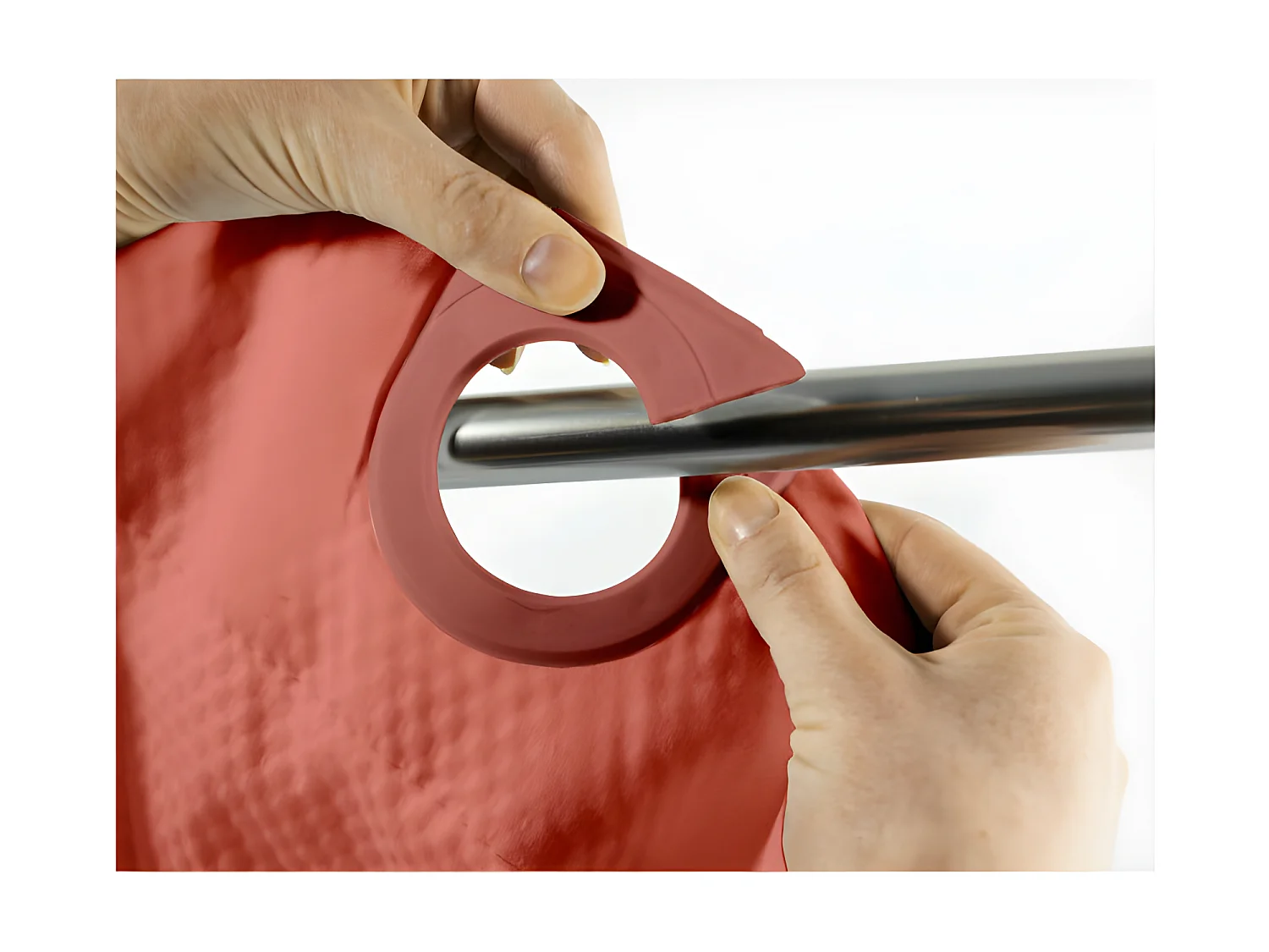 Rideau de Douche "Dotty" 180x200cm Terracotta