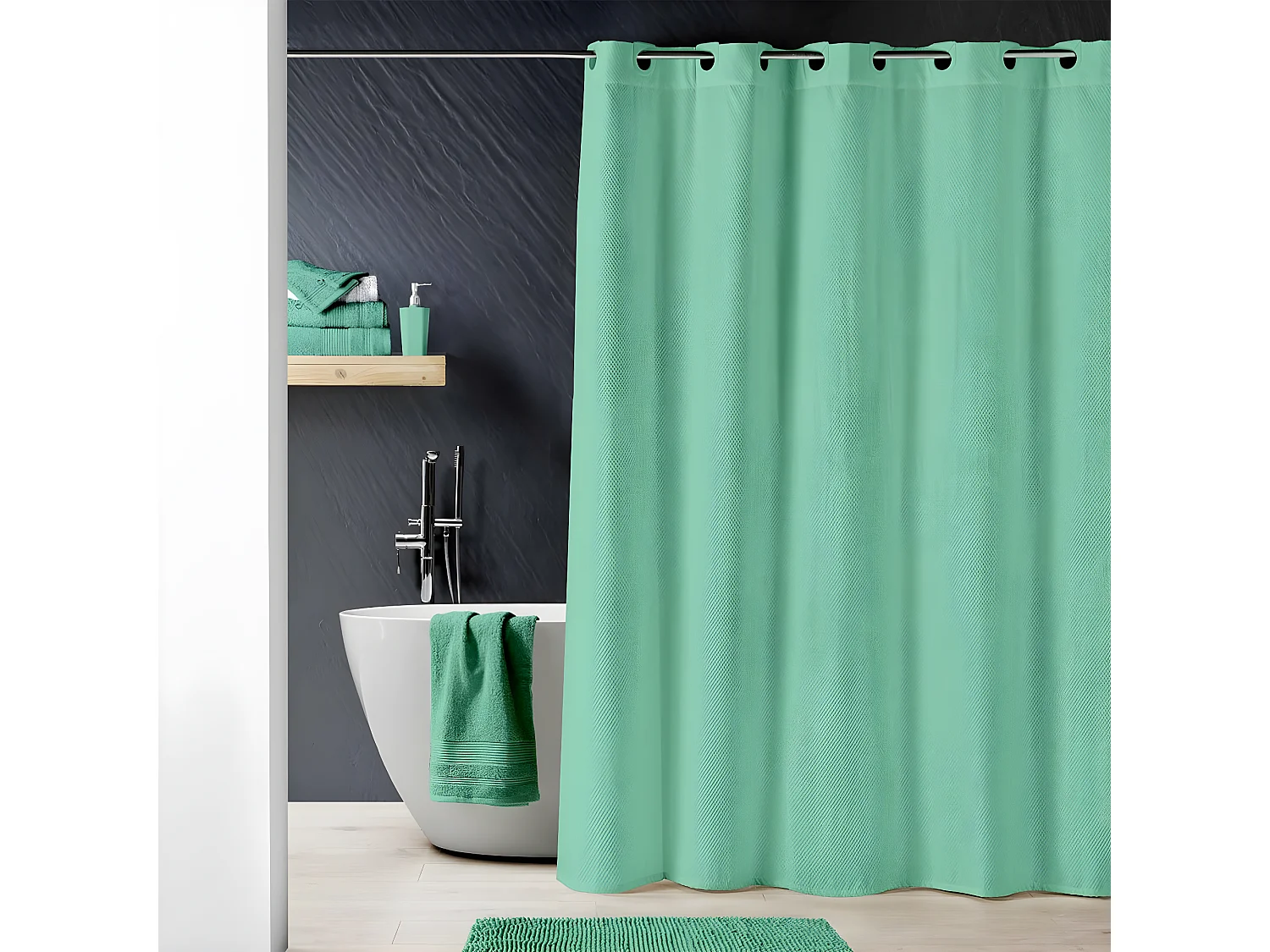 Rideau de Douche "Dotty" 180x200cm Tilleul