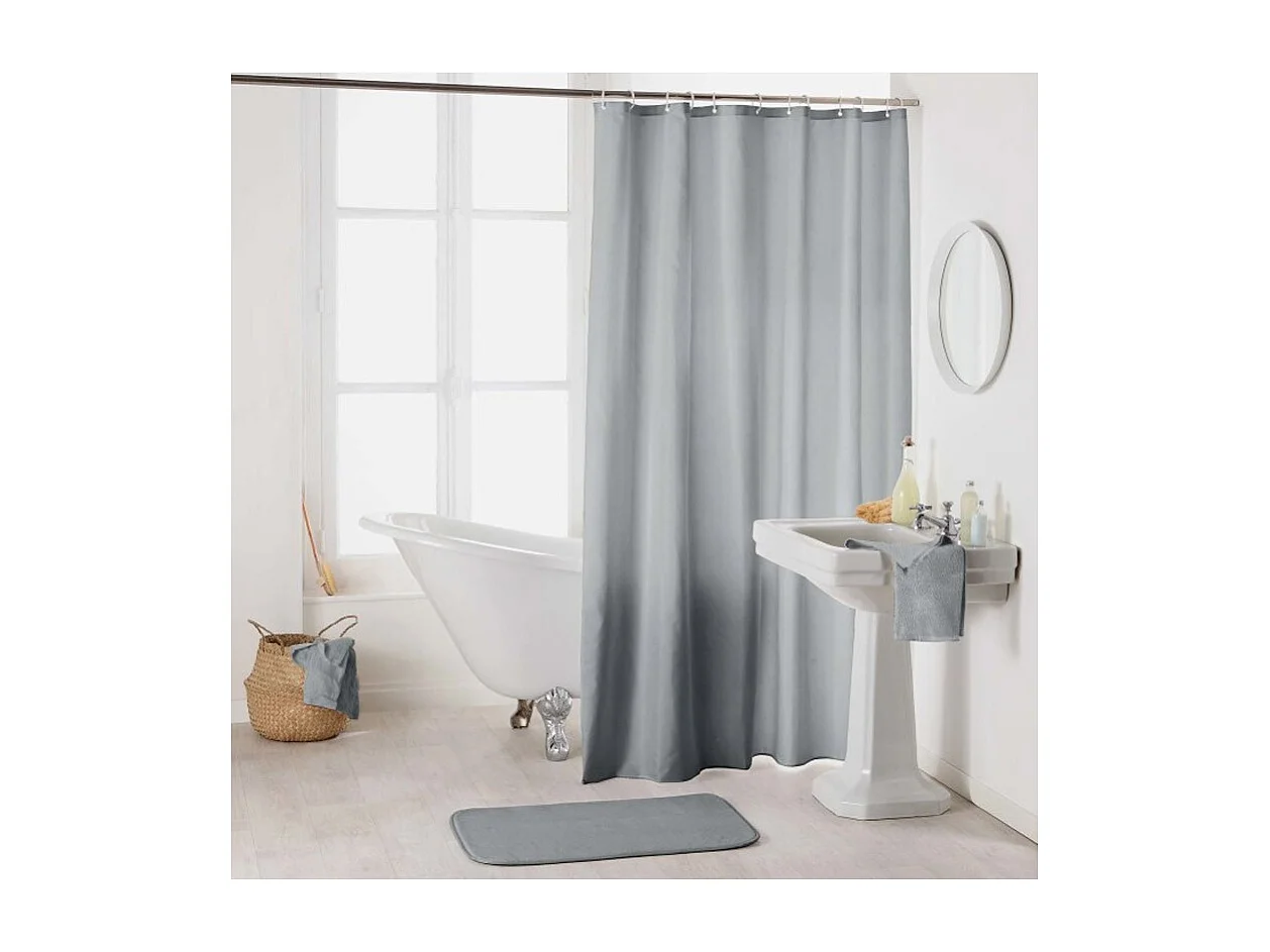 Rideau de Douche Uni "Essencia" 180x200cm Gris