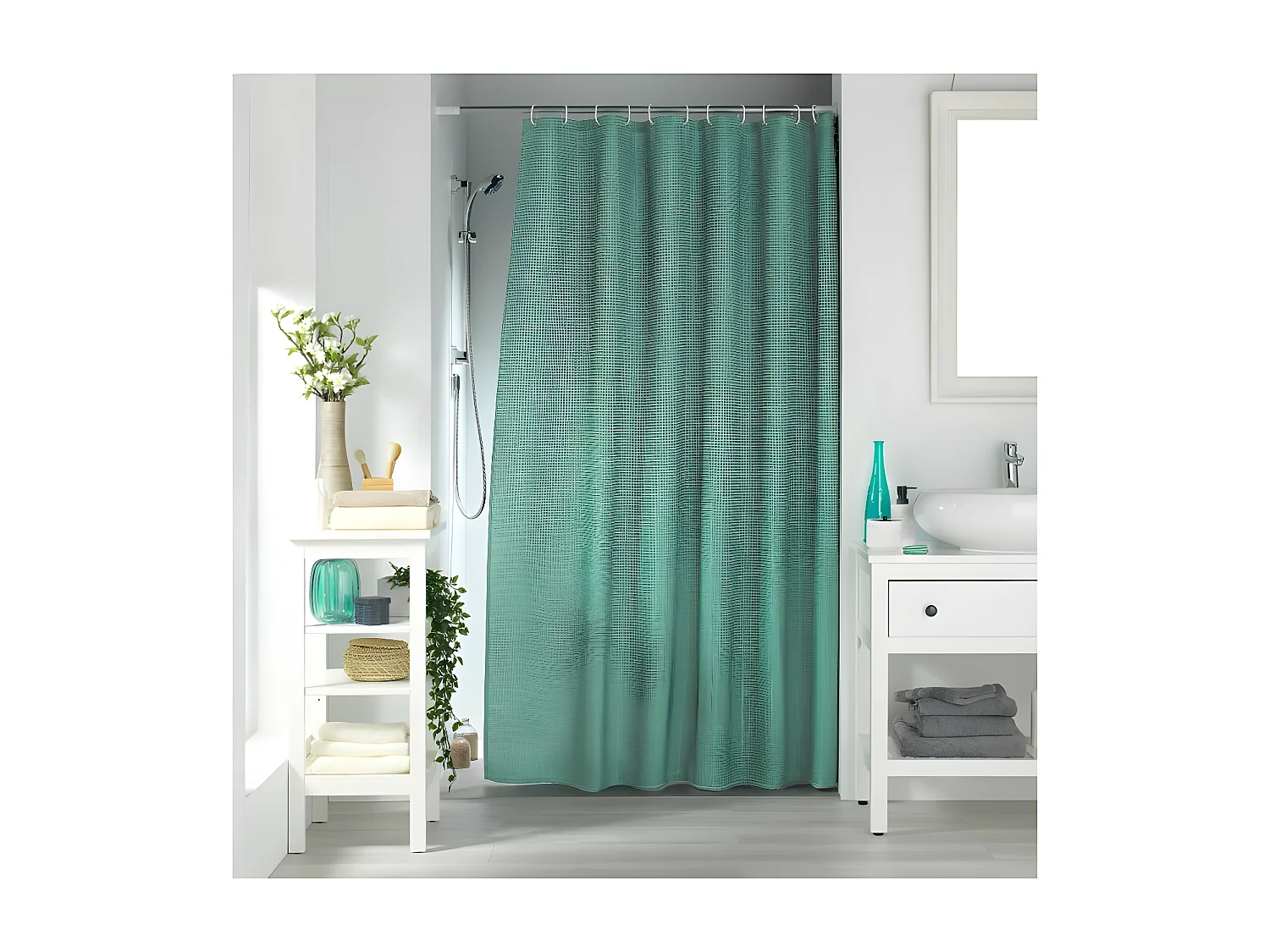 Rideau de Douche "Quartz" 180x200cm Tilleul