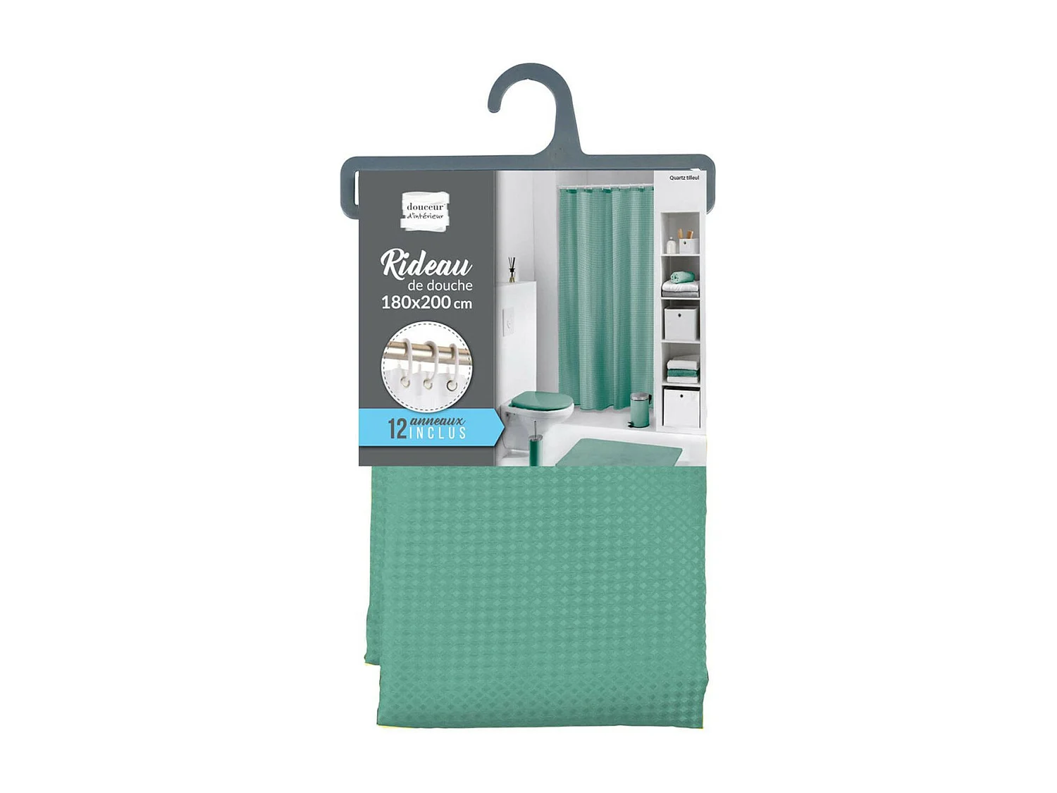 Rideau de Douche "Quartz" 180x200cm Tilleul