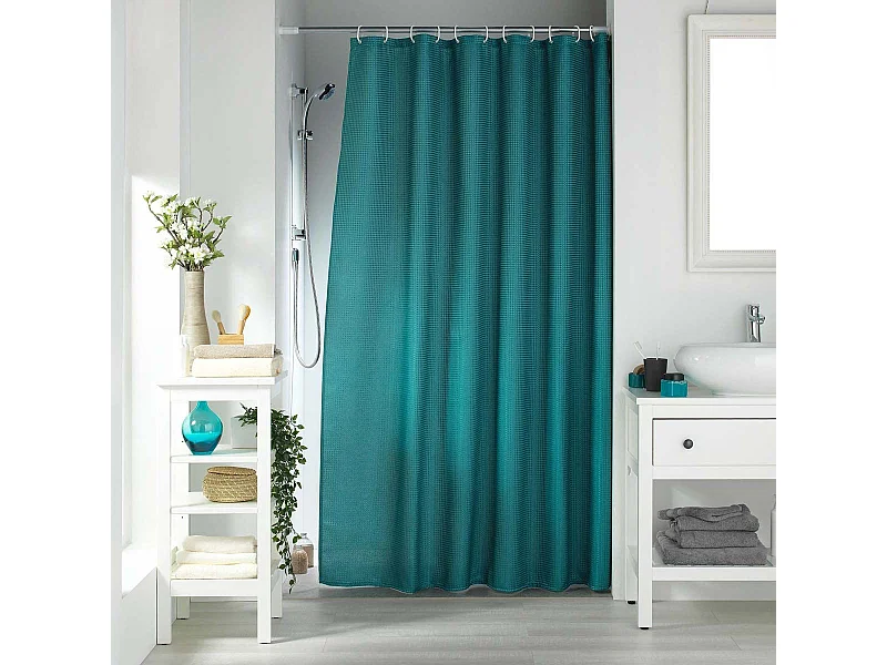 Rideau de Douche "Quartz" 180x200cm Bleu