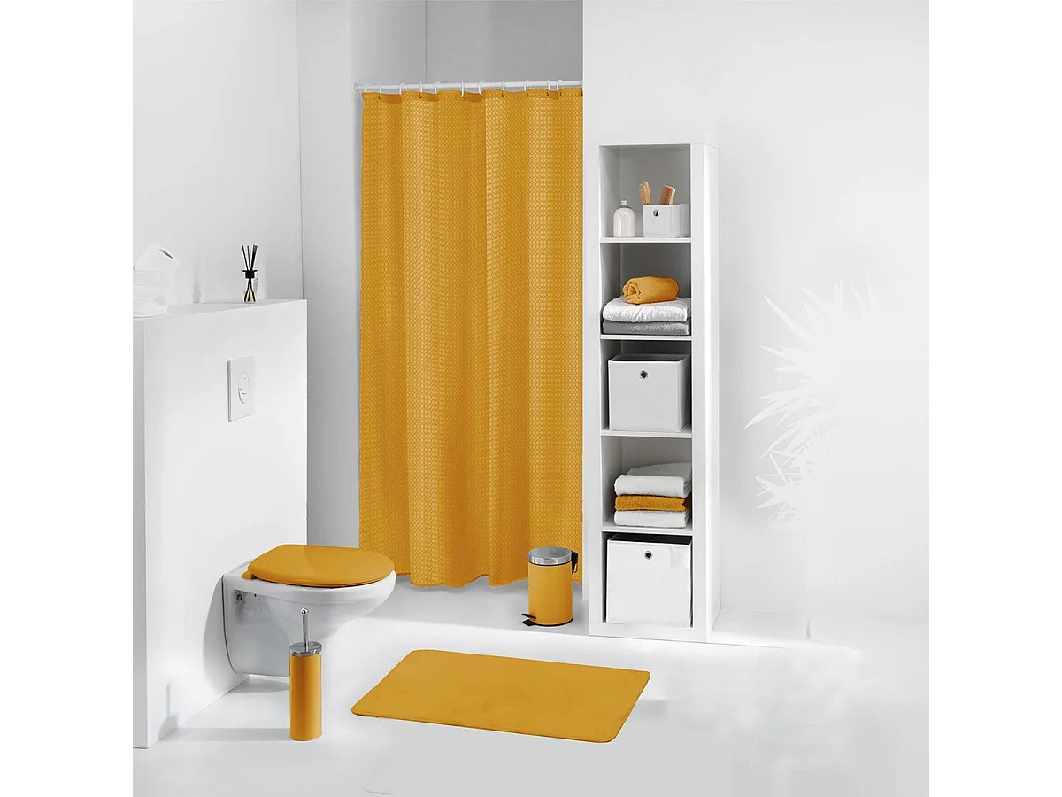 Rideau de Douche "Quartz" 180x200cm Ocre
