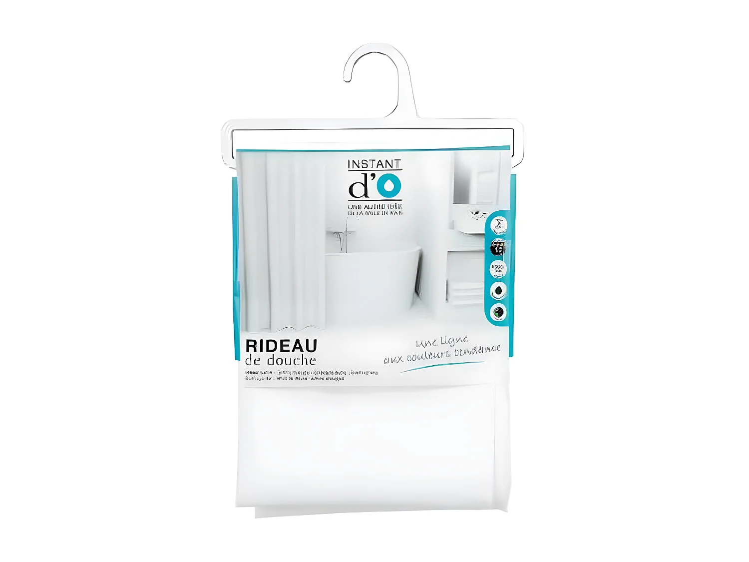 Rideau de Douche "Eva" 180x200cm Blanc