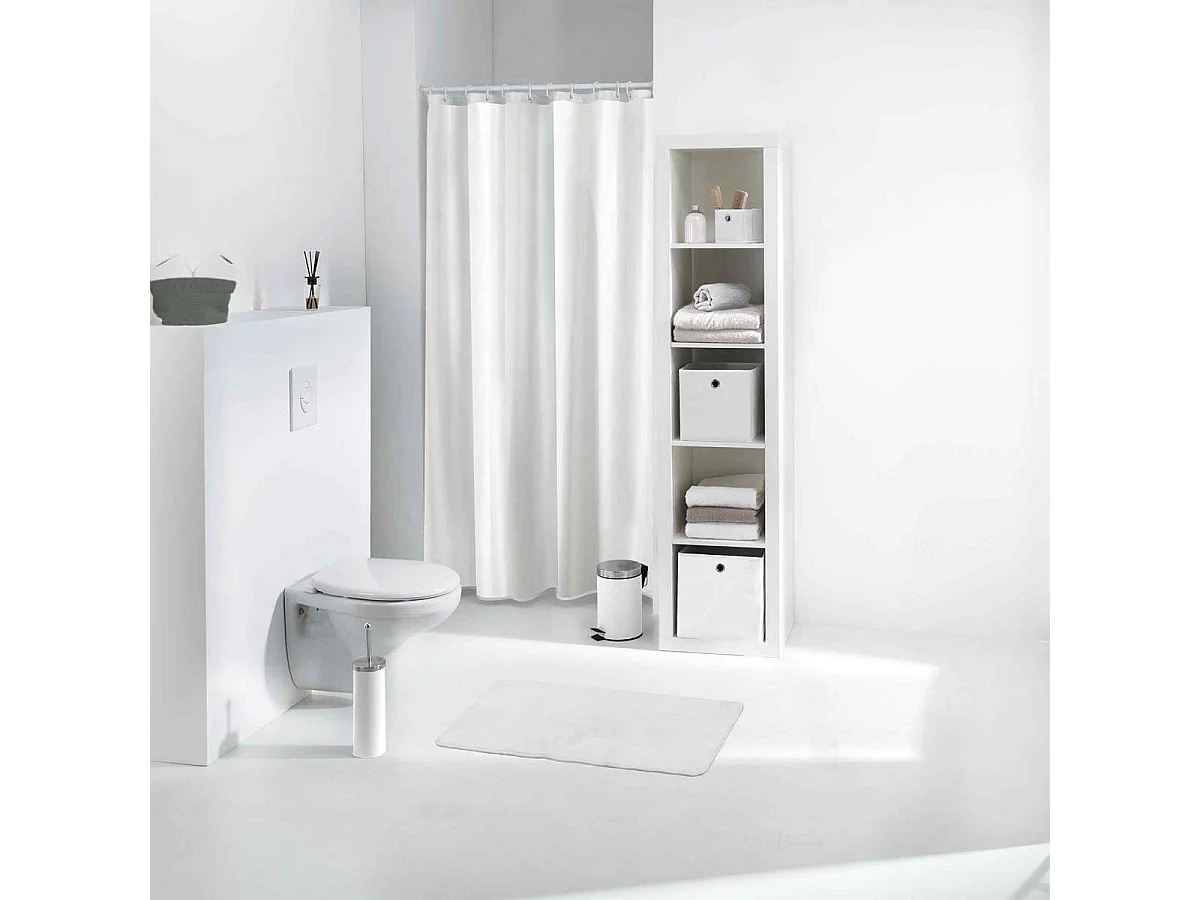 Rideau de Douche PEVA "Vitamine II" 180x200cm Blanc