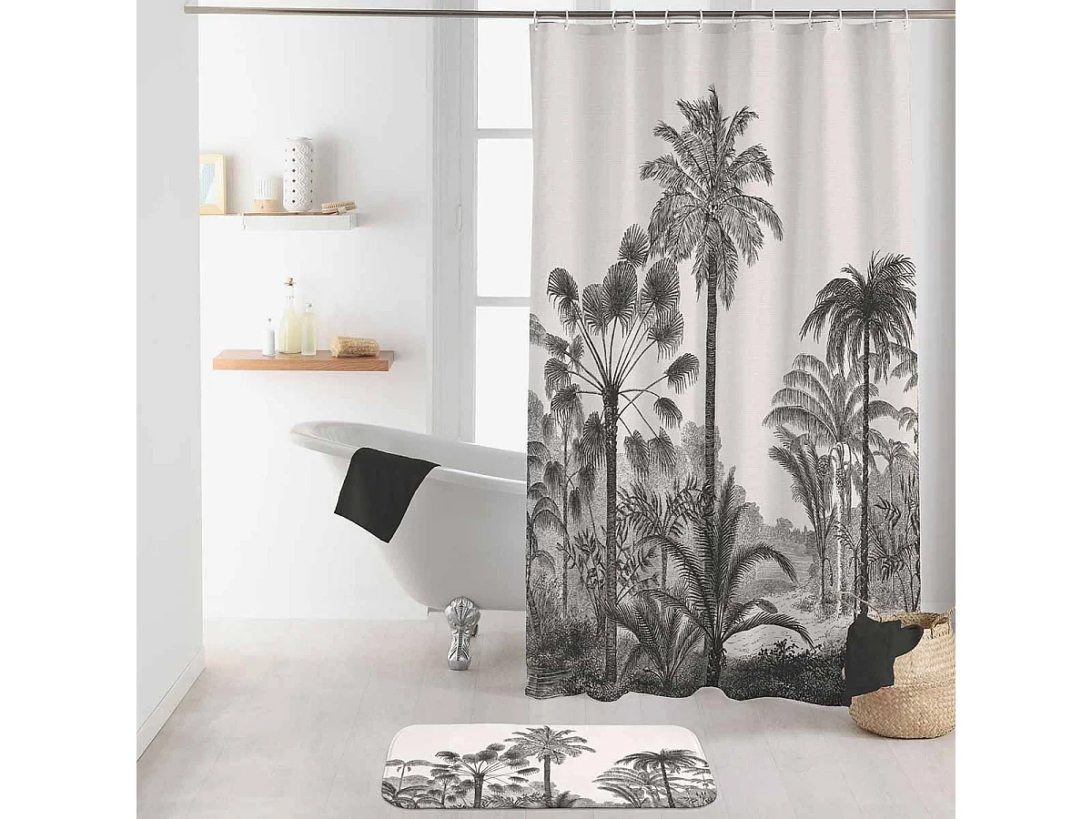 Rideau de Douche "Cocoty" 180x200cm Blanc