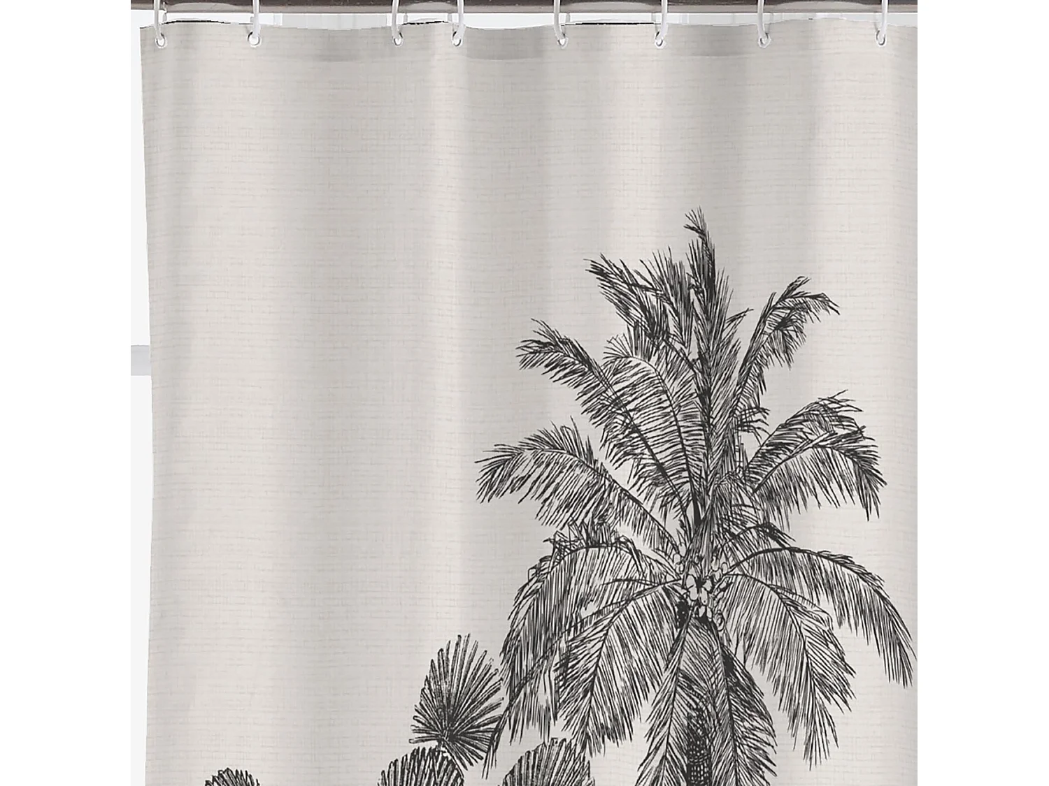 Rideau de Douche "Cocoty" 180x200cm Blanc