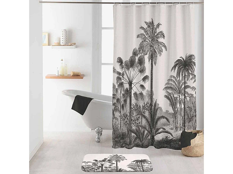 Rideau de Douche "Cocoty" 180x200cm Blanc