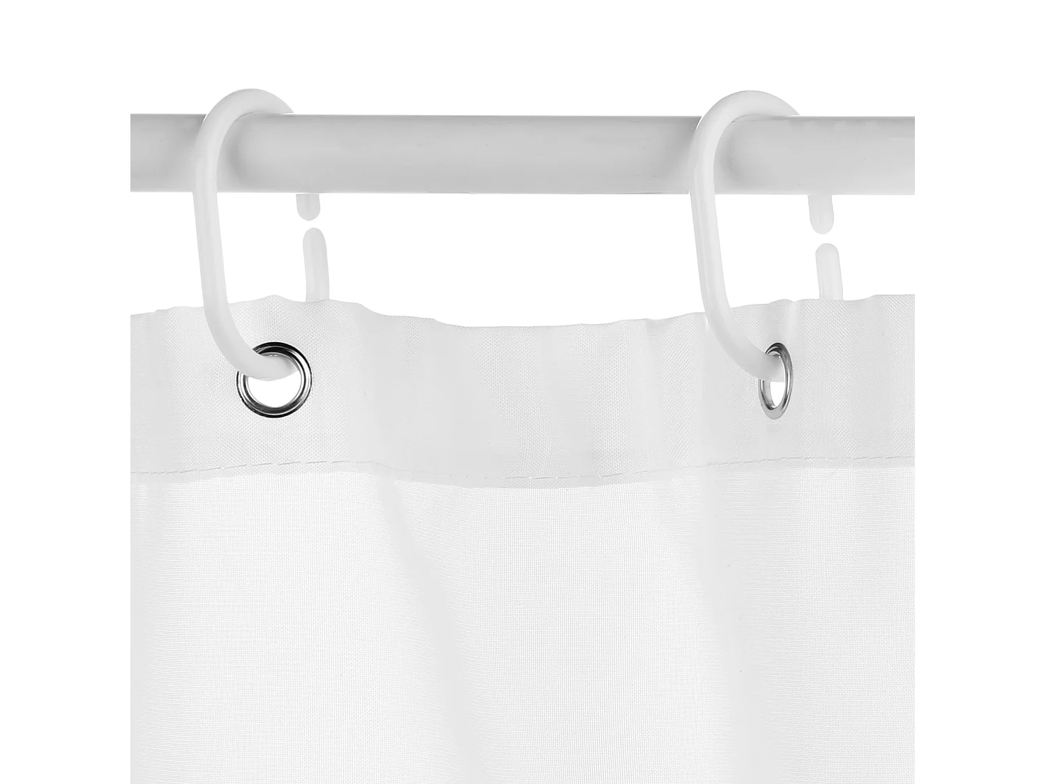 Rideau de Douche "Polyester" 180x200cm Blanc