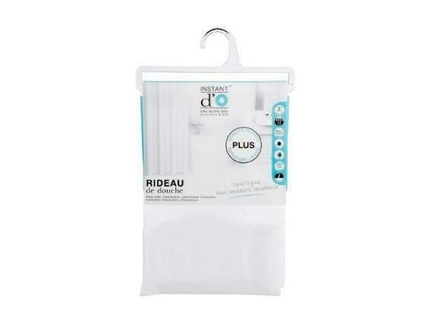 Cortina de Ducha 5five Poliéster Blanco (180 x 200 cm)