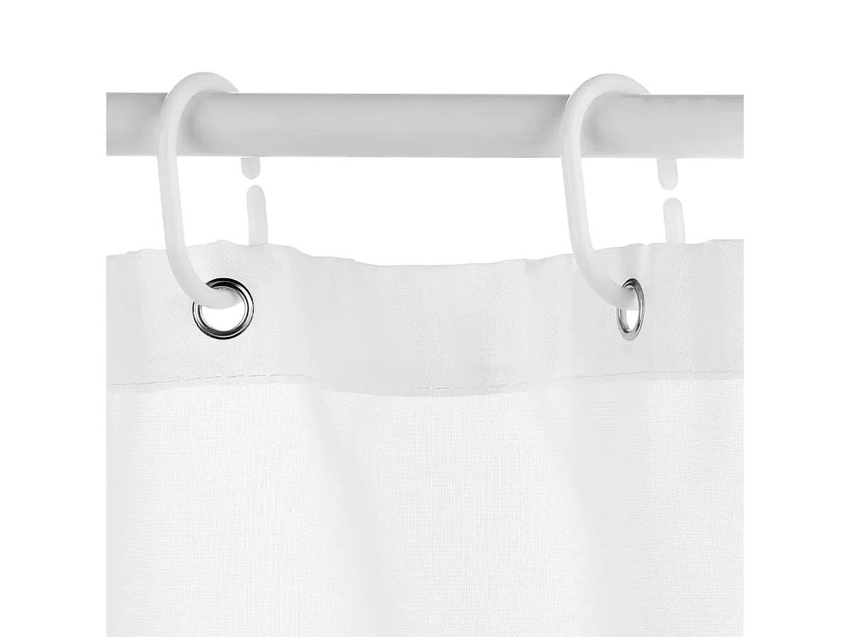 Rideau de Douche "Polyester" 180x200cm Blanc