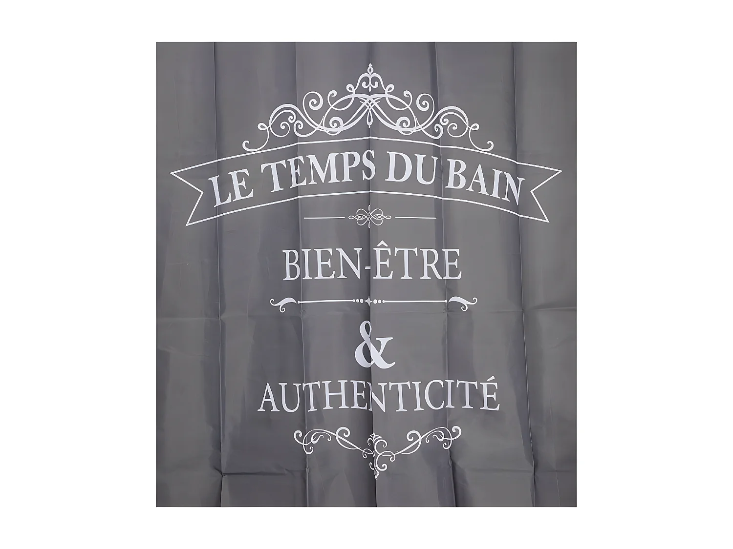 Rideau de Douche "Vintage" 180x200cm Anthracite