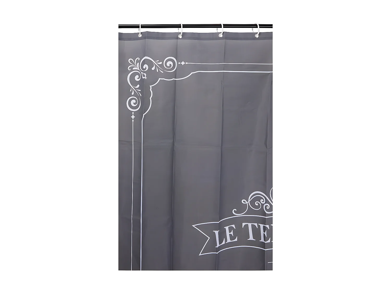 Rideau de Douche "Vintage" 180x200cm Anthracite