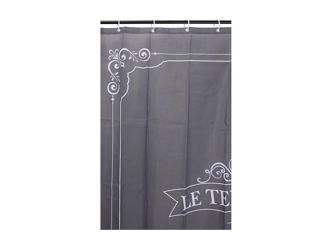 Rideau de Douche "Vintage" 180x200cm Anthracite