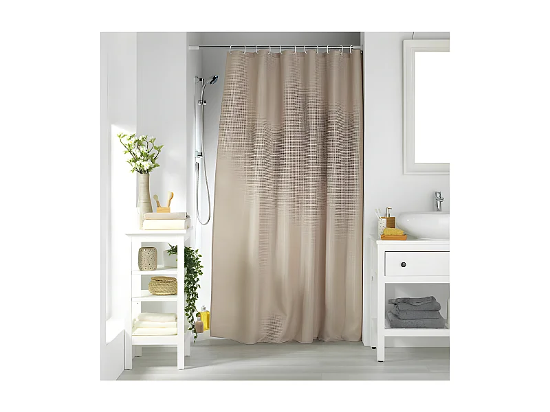 Rideau de Douche "Quartz" 180x200cm Taupe