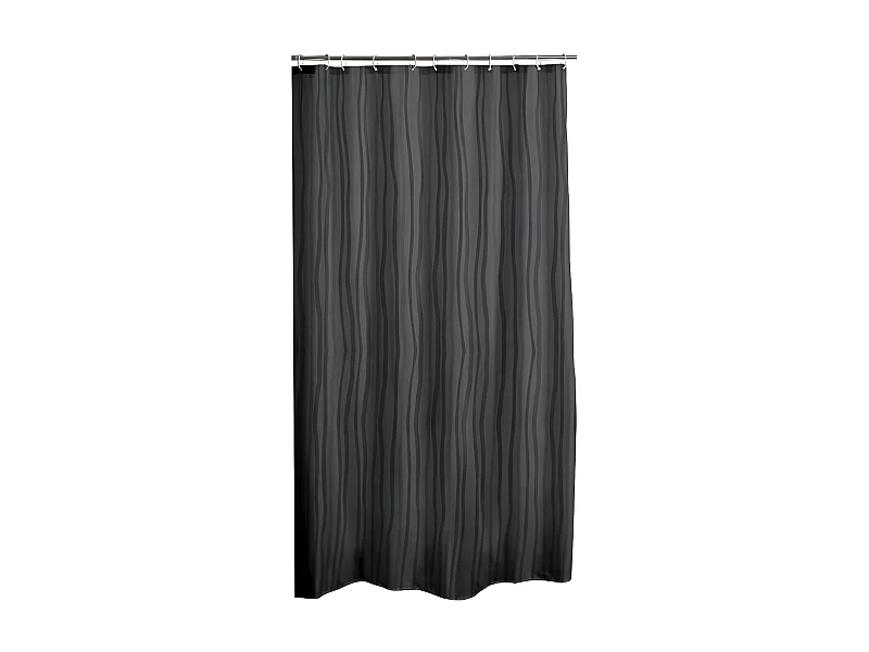 Rideau de Douche Effet 3D "Waves" 180x200cm Gris