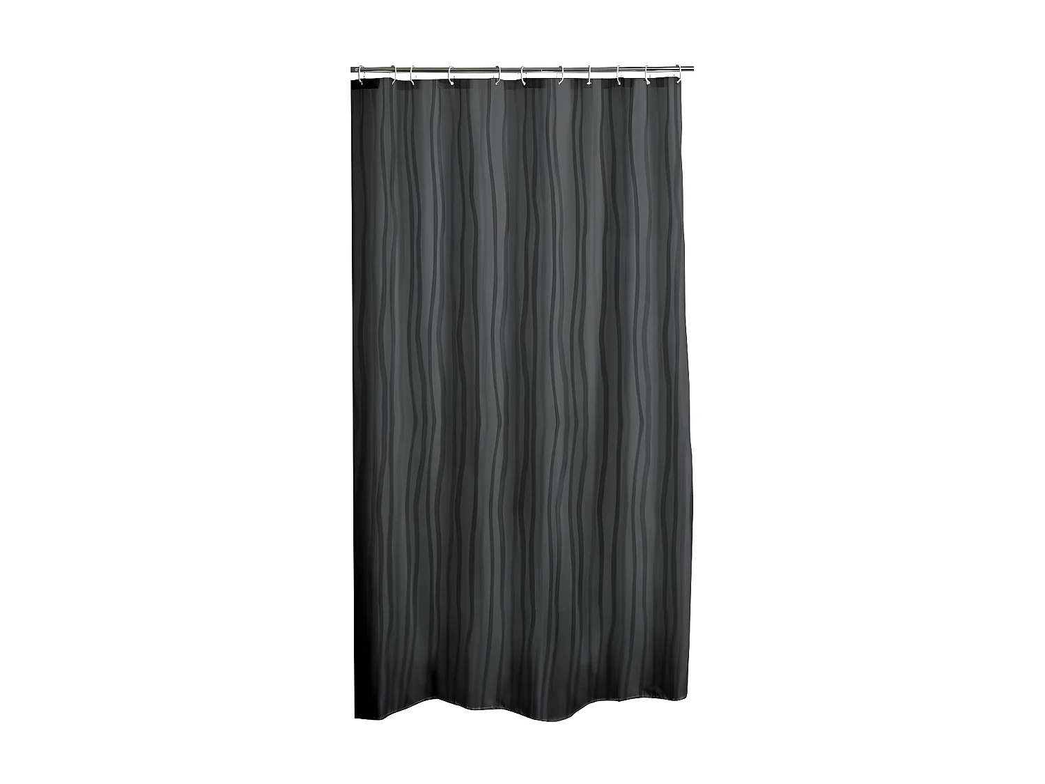 Rideau de Douche Effet 3D "Waves" 180x200cm Gris