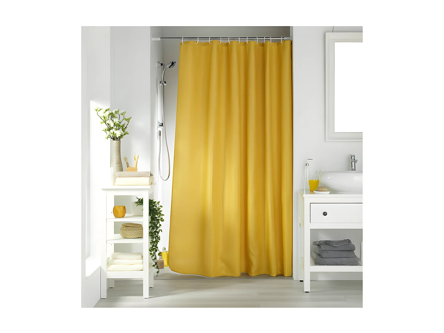 Rideau de Douche "Quartz" 180x200cm Miel