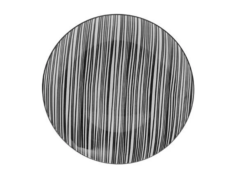 Lot de 6 Assiettes Plates "Bohemia Zèbre" 26cm Noir