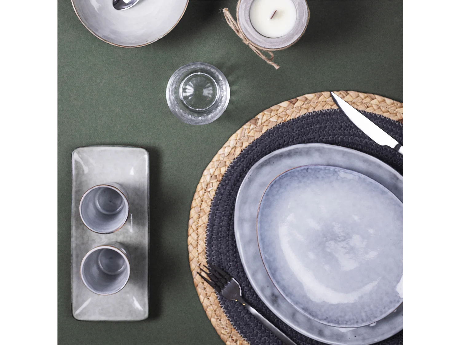 Assiette Galet 27.5x23cm Au Gres Du Temps Gris Gris