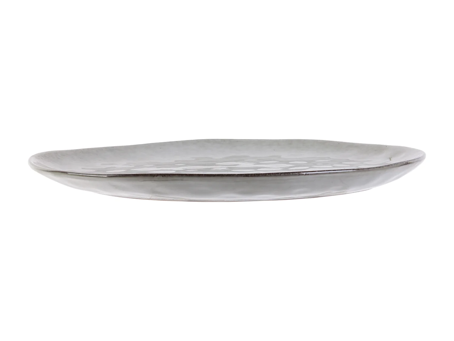 Assiette Galet 27.5x23cm Au Gres Du Temps Gris Gris