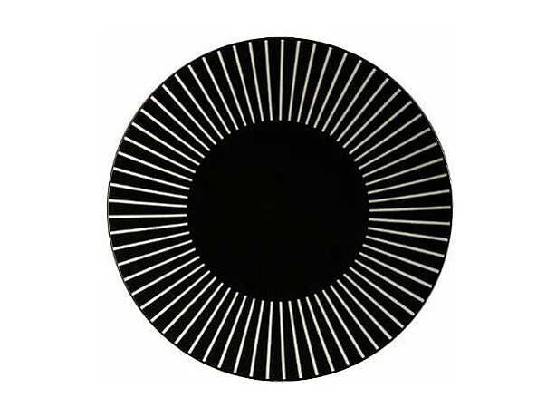 Lot de 6 Assiettes Plates "Sun" 27cm Noir
