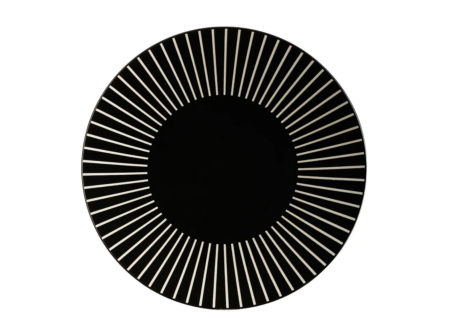 Lot de 6 Assiettes Plates "Sun" 27cm Noir