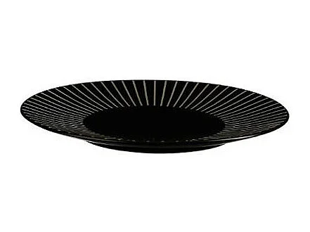 Lot de 6 Assiettes Plates "Sun" 27cm Noir