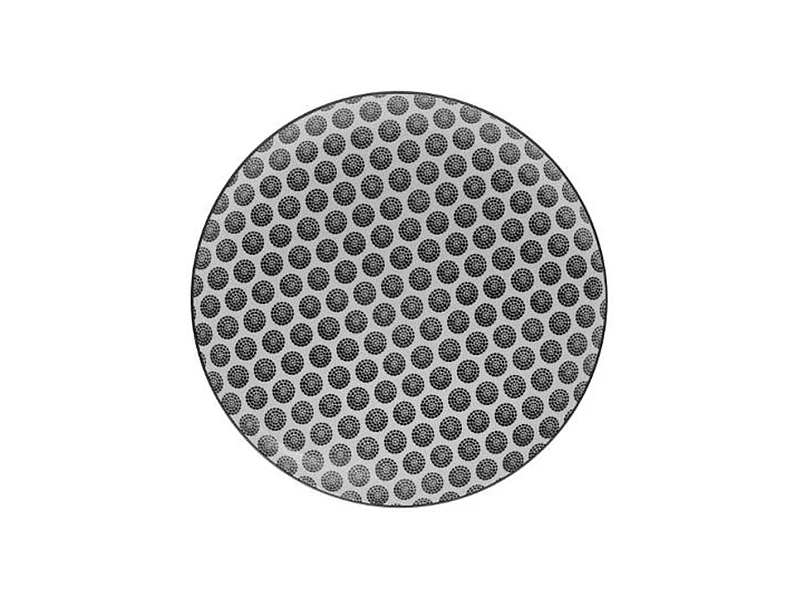 Lot de 6 Assiettes Plates "Bohemia Rond" 26cm Noir