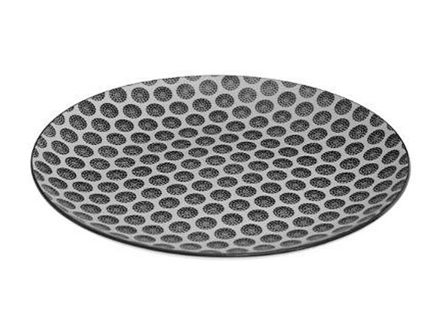 Lot de 6 Assiettes Plates "Bohemia Rond" 26cm Noir