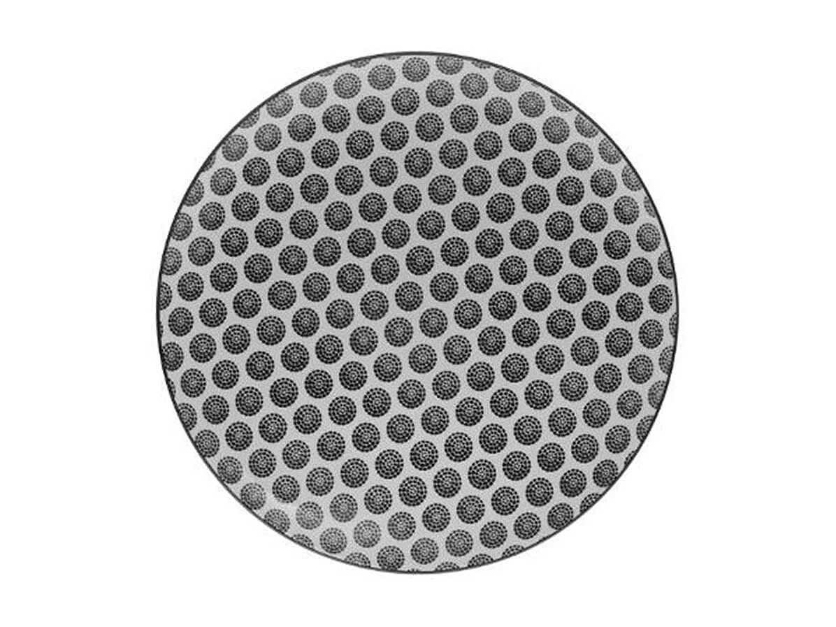 Lot de 6 Assiettes Plates "Bohemia Rond" 26cm Noir