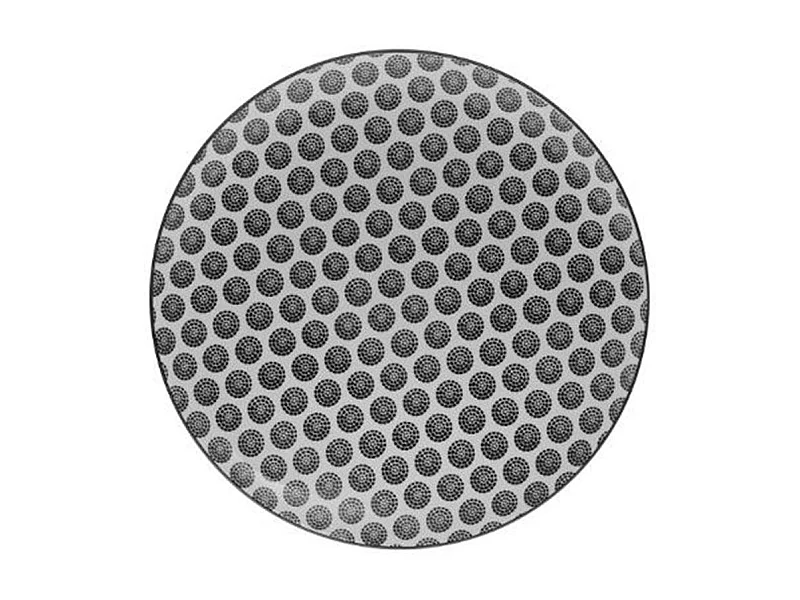 Lot de 6 Assiettes Plates "Bohemia Rond" 26cm Noir