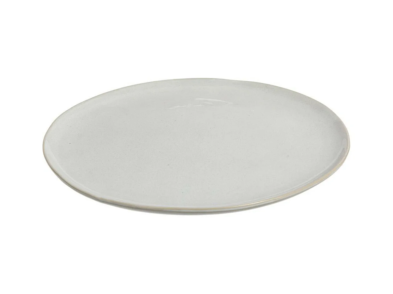 Assiette Plate en Porcelaine "Noa" 34cm Blanc