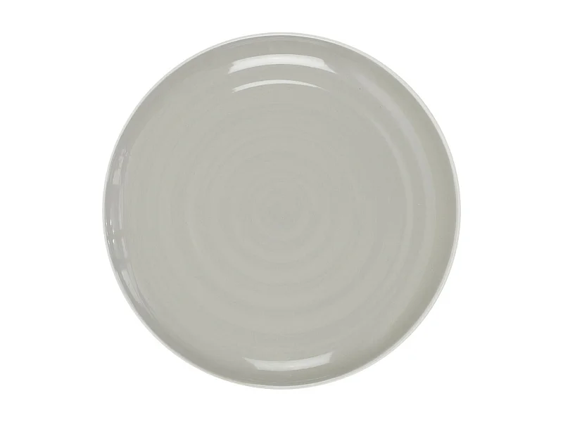 Lot de 6 Assiettes Plates "Bicolore Mania" 27cm Gris