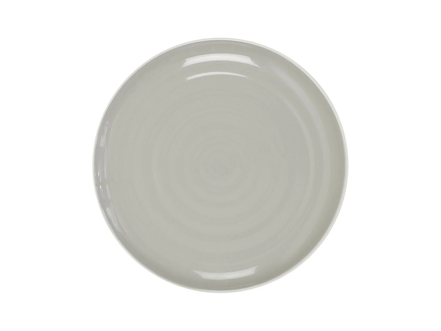 Lot de 6 Assiettes Plates "Bicolore Mania" 27cm Gris