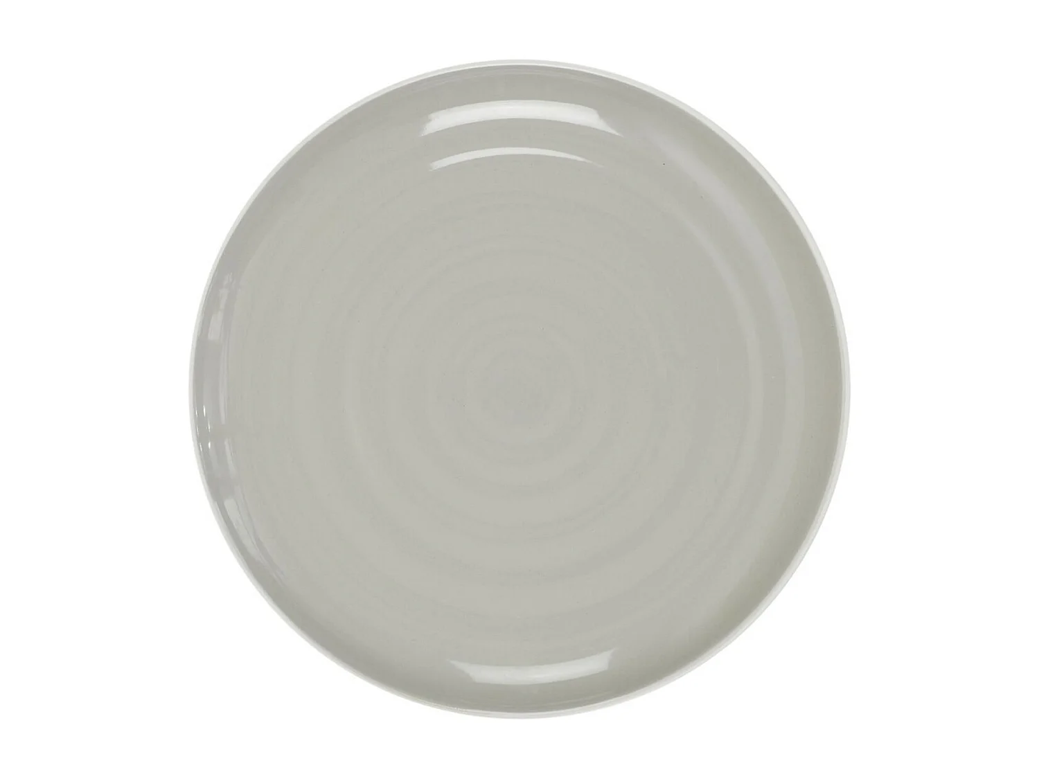 Lot de 6 Assiettes Plates "Bicolore Mania" 27cm Gris