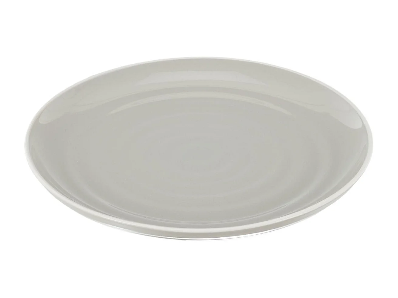 Lot de 6 Assiettes Plates "Bicolore Mania" 27cm Gris