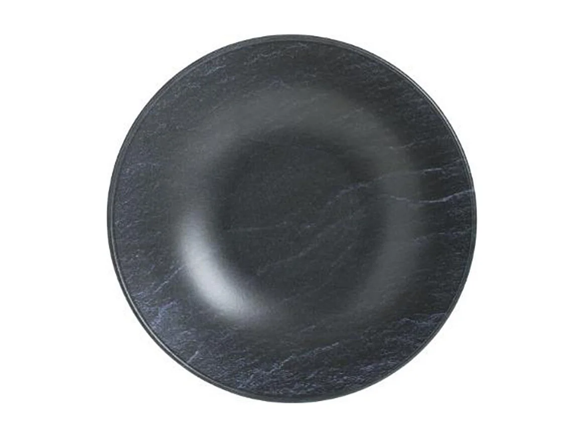 Lot de 6 Assiettes Plates "Cadence" 27cm Noir