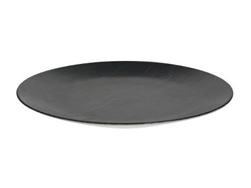 Lot de 6 Assiettes Plates "Cadence" 27cm Noir