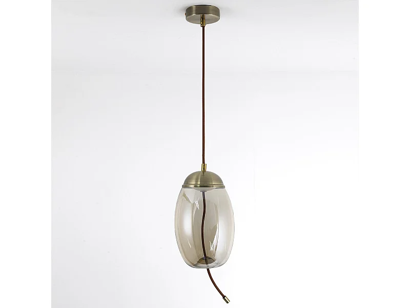 Suspension en Verre Led "Dalio" 29cm Transparent