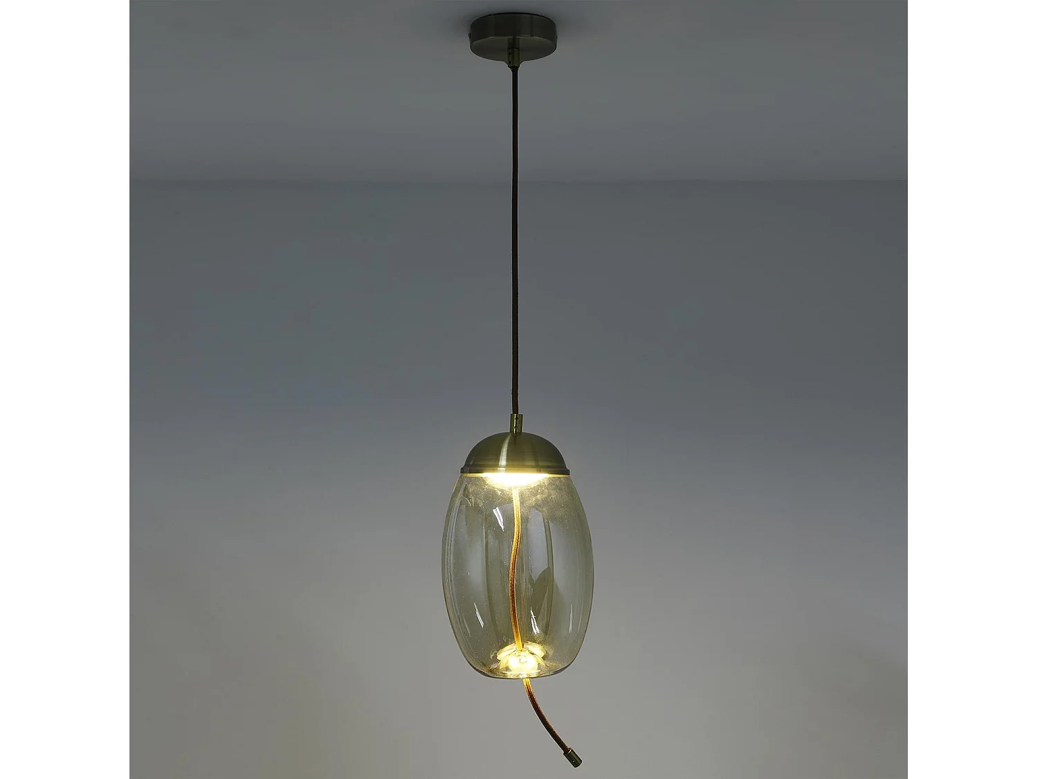 Suspension en Verre Led "Dalio" 29cm Transparent