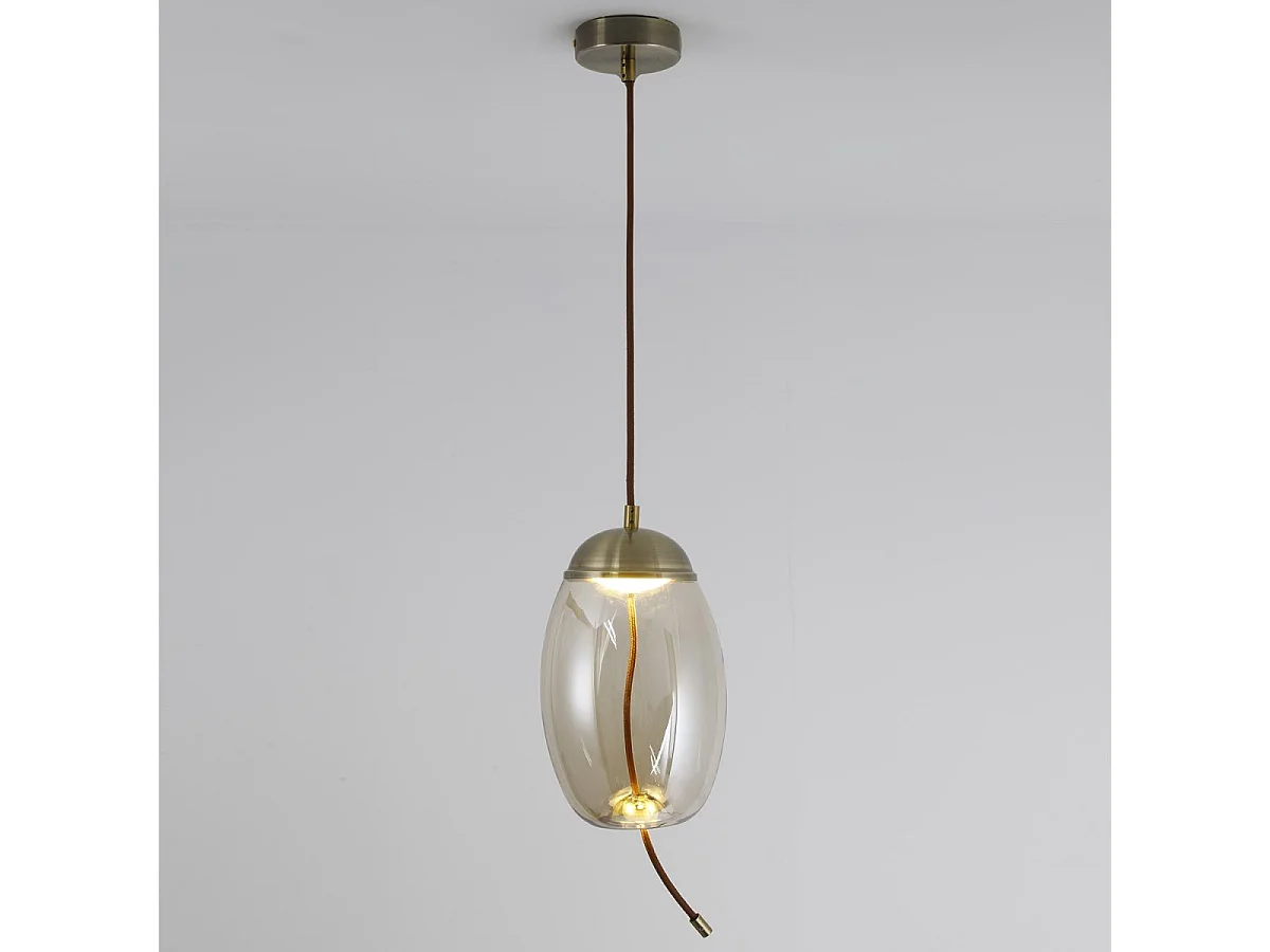 Suspension en Verre Led "Dalio" 29cm Transparent