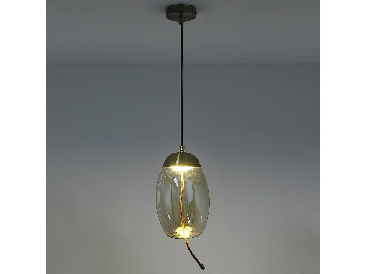 Suspension en Verre Led "Dalio" 29cm Transparent