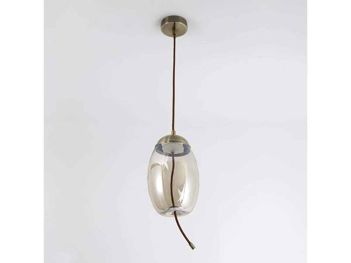 Suspension en Verre Led "Dalio" 29cm Transparent