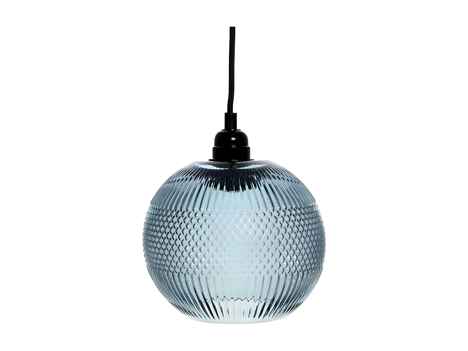 Lampe Suspension en Verre "Proxima" 21cm Bleu